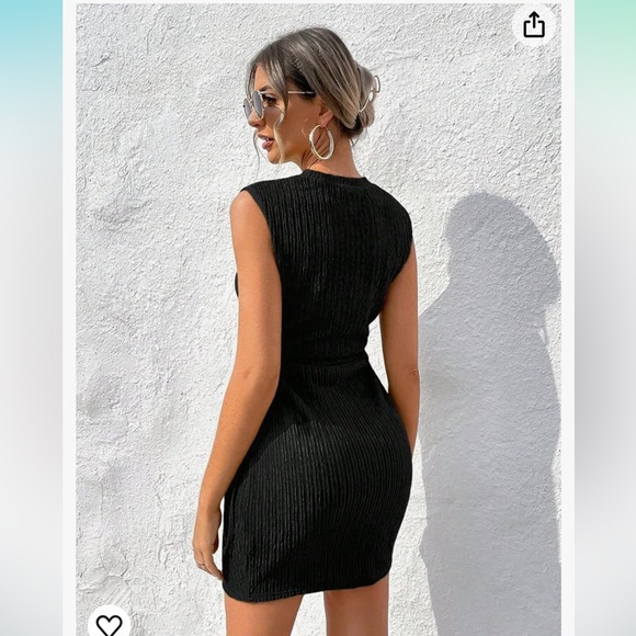 NWOT Gorglitter Cut Out Ruched Drawstring Mini Dress - Picture 2 of 13